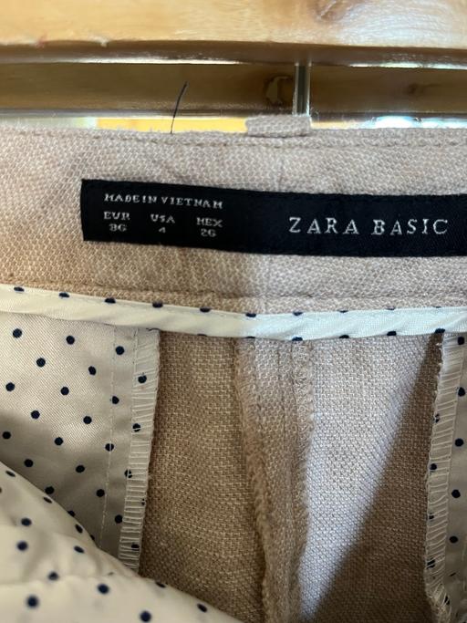  — Zara Basics linen smart casual trousers EU 36