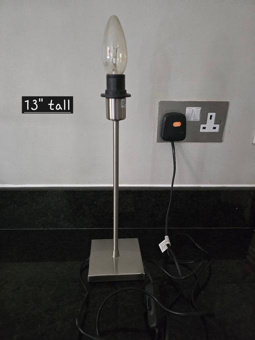  — 13" silver lamp base