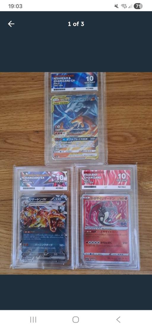  — Pokémon Charizard Graded Cards (Set of 3) – G