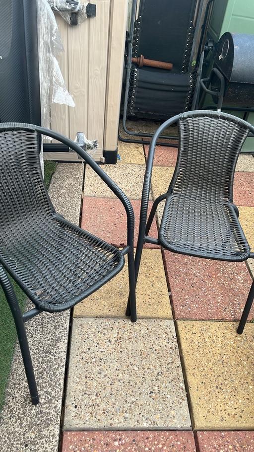  — Two metal garden chairs