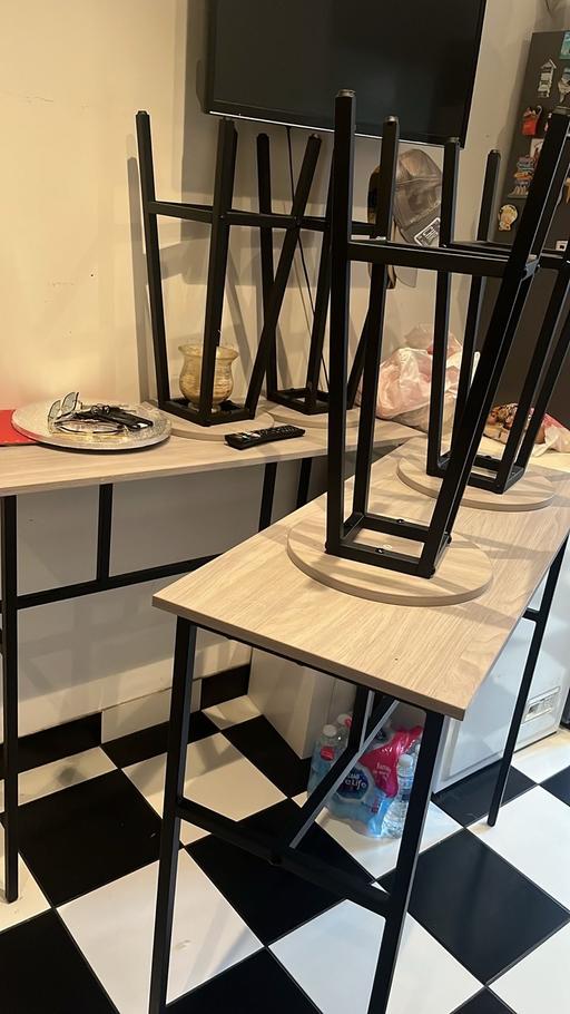  — Two breakfast bar table with four chairs