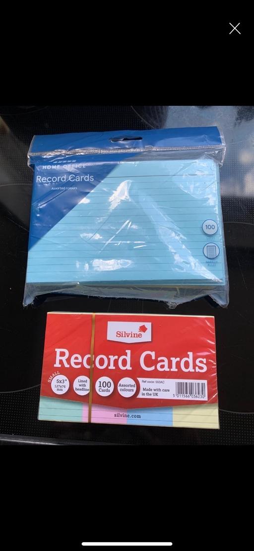  — Revision cards