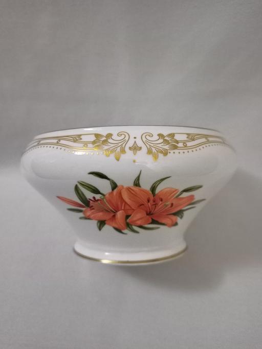  — ANSLEY CHELSEA GOLD FOOTED DISH/BOWL.