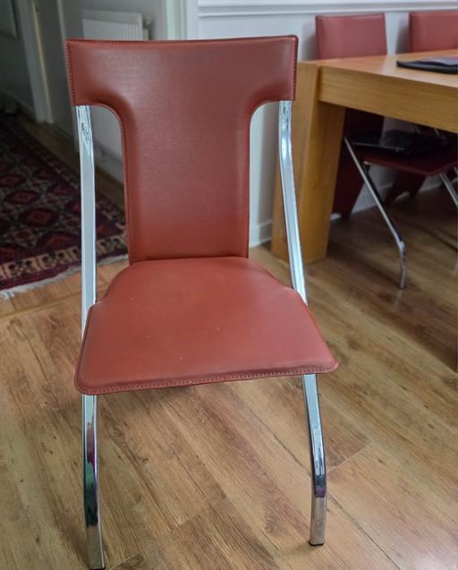  — Genuine Italian Leather Dining Chairs