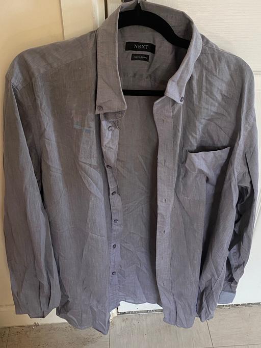  — Mens long sleeve grey next shirt size S.