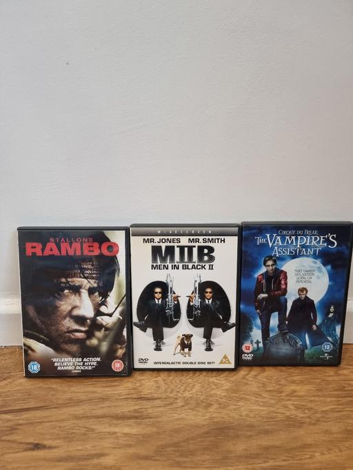  — DVD BUNDLE OF 3. STALLONE RAMBO,VAMPIRES ASSI
