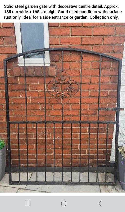  — large wrought iron garden gate