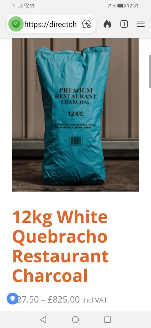  — New 12KG restaurant grade charcoal