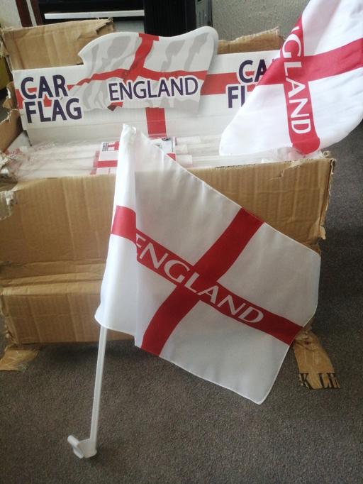  — TWO NEW ENGLAND CAR FLAGS LARGE