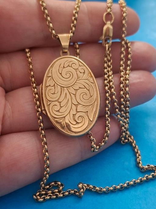  — 9ct gold 14g necklace and locket