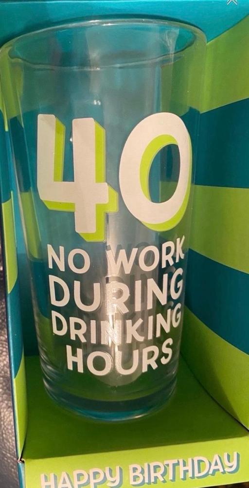  — 40th pint glass