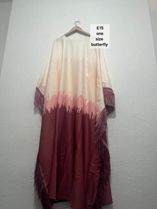  — Ombre butterfly abaya new