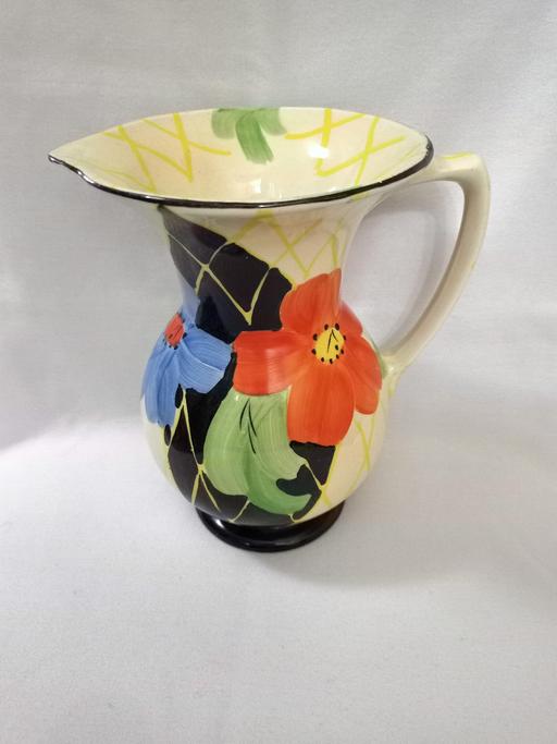  — ART DECO ARTHUR WOOD HAND PAINTED JUG.