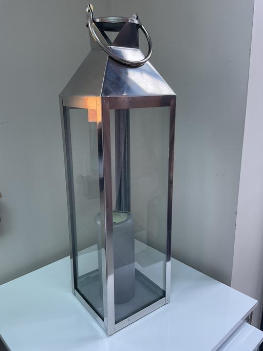  — Next Large Glass Lantern Candle Holder