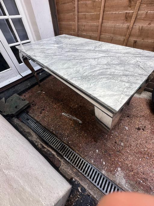  — marble dinner table