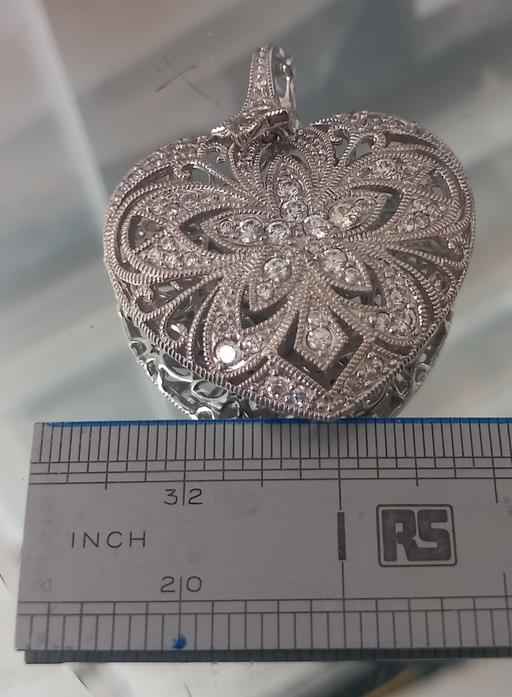  — Sterling silver Diamonique Filigree heart