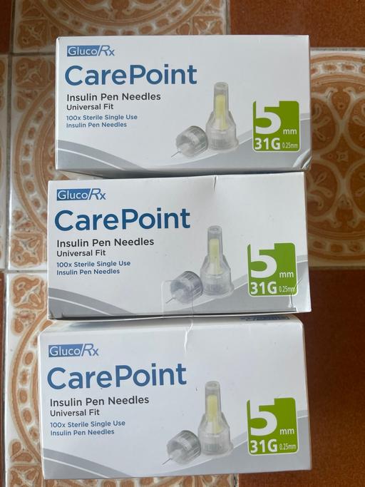  — Insulin pen needles 5mm 31G , 3 boxes x100