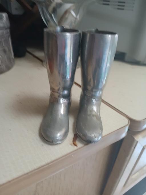  — silver boots