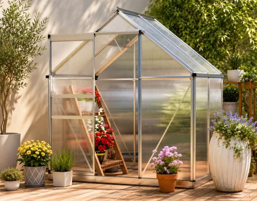  — Greenhouse with Sliding Door