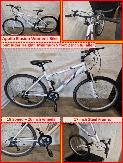  — Apollo Elusion Womens Bike  – 26 inch wheels.
