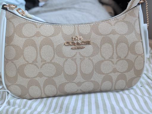  — cosch shoulder bag-white & brown