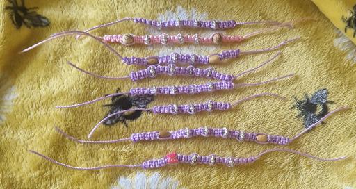  — 8 girls assorted size macrame bracelets