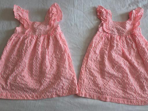  — pink and white striped summer dress