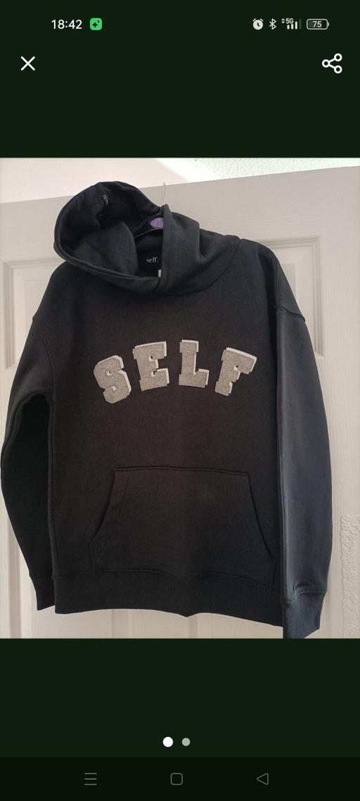  — dark blue ladies "self" hoody