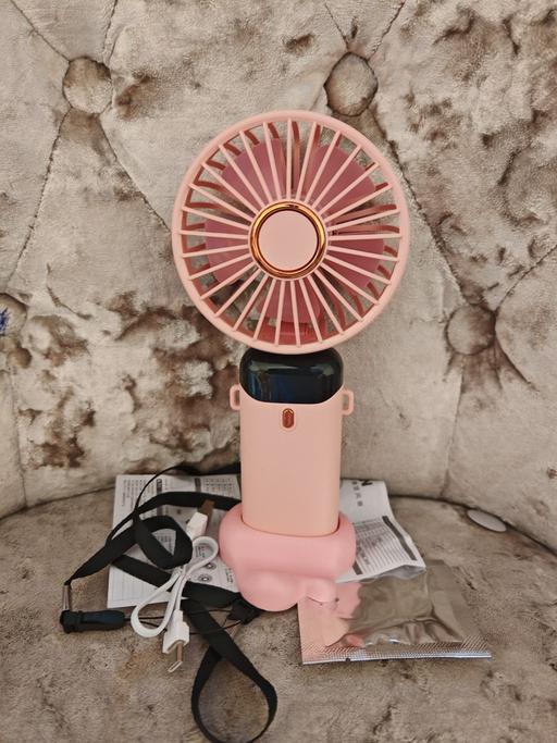  — Cherry blossom pink handheld Fan