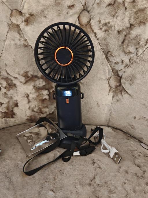  — navy blue rechargeable handheld fan