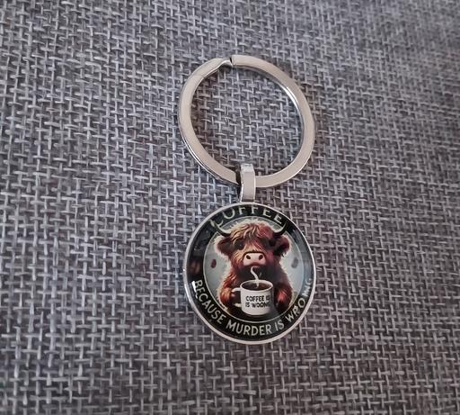  — Highland Cow Keyring New