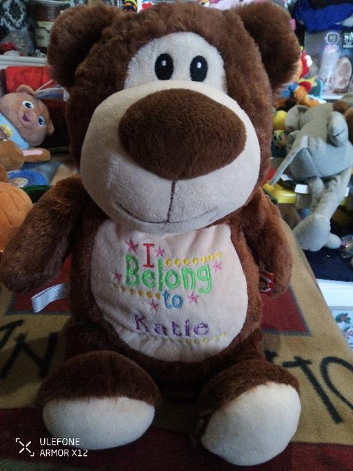  — teddy bear belongs to Katie