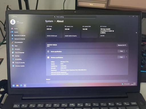  — Lenovo laptop Intel i5-1135G7, RAM 16GB, 256G
