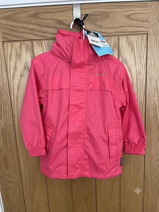  — Trespass pink kids rain coat age 2-3 BNWT