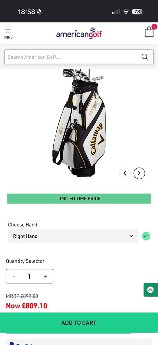  — Full Callaway Warbird Golf club set + wedge