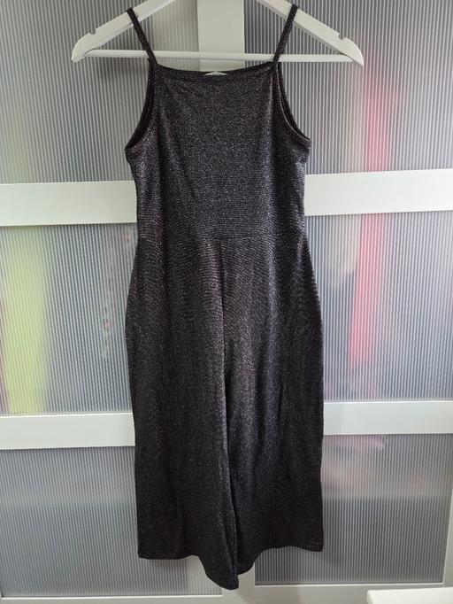  — Age 10 MATALAN black sparkly cropped jumpsuit