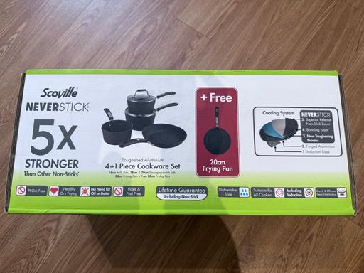  — New Scoville Neverstick Cookware Set - 4+1