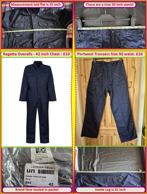  — Overalls Boiler Suit 42" or Work Trousers 30"
