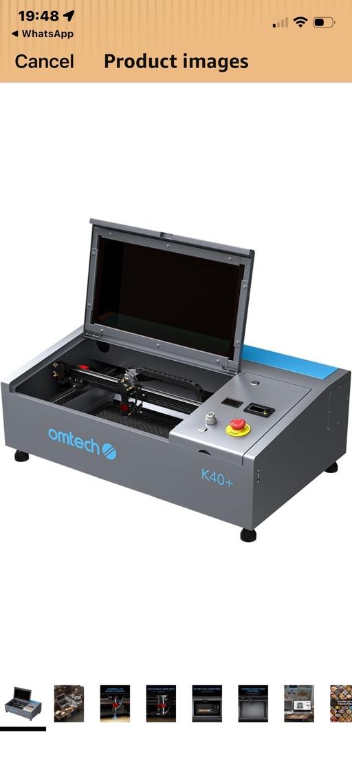  — OMTech K40+ 40W CO2 Laser Engraver, 200x300mm