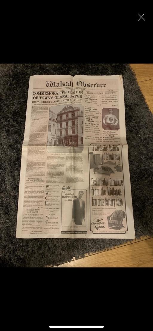  — Commemorative walsall observer 1998