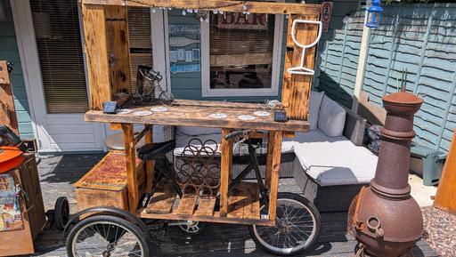  — Homebar cave garden bar. tricycle, cafe,