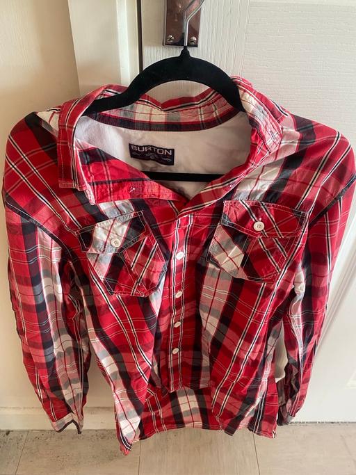  — Mens long sleeve Red & white checked shirt