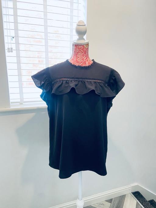  — (XL/16) BLACK BLOUSE
