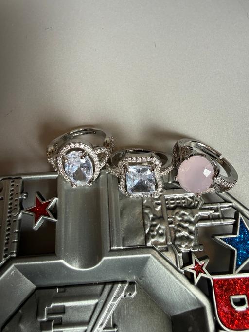  — Silver & Gold Rhinestone Ring Bundle Set
