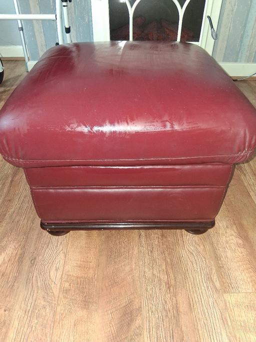  — Ox Blood Red Pouffe/Footrest - Great Condt