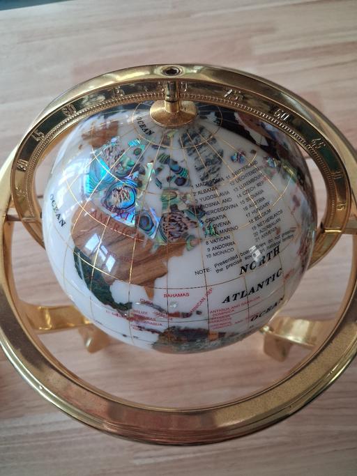 — SOLID BRASS WORLD GLOBE