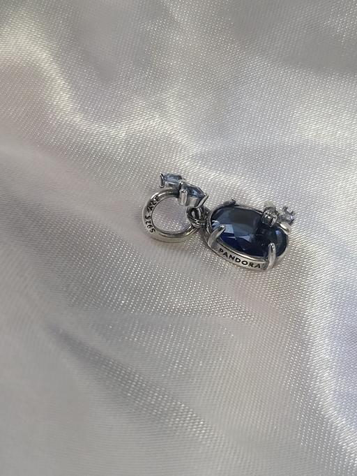  — Pandora blue crystal dangle charm is crafted