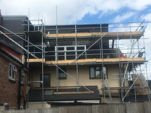  — Scaffolding roofing construction