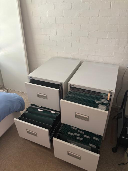  — Metal filing cabinets with file slots x2