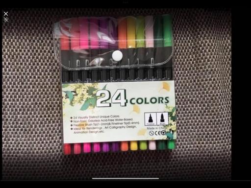  — 24 coloured pens/ markers.